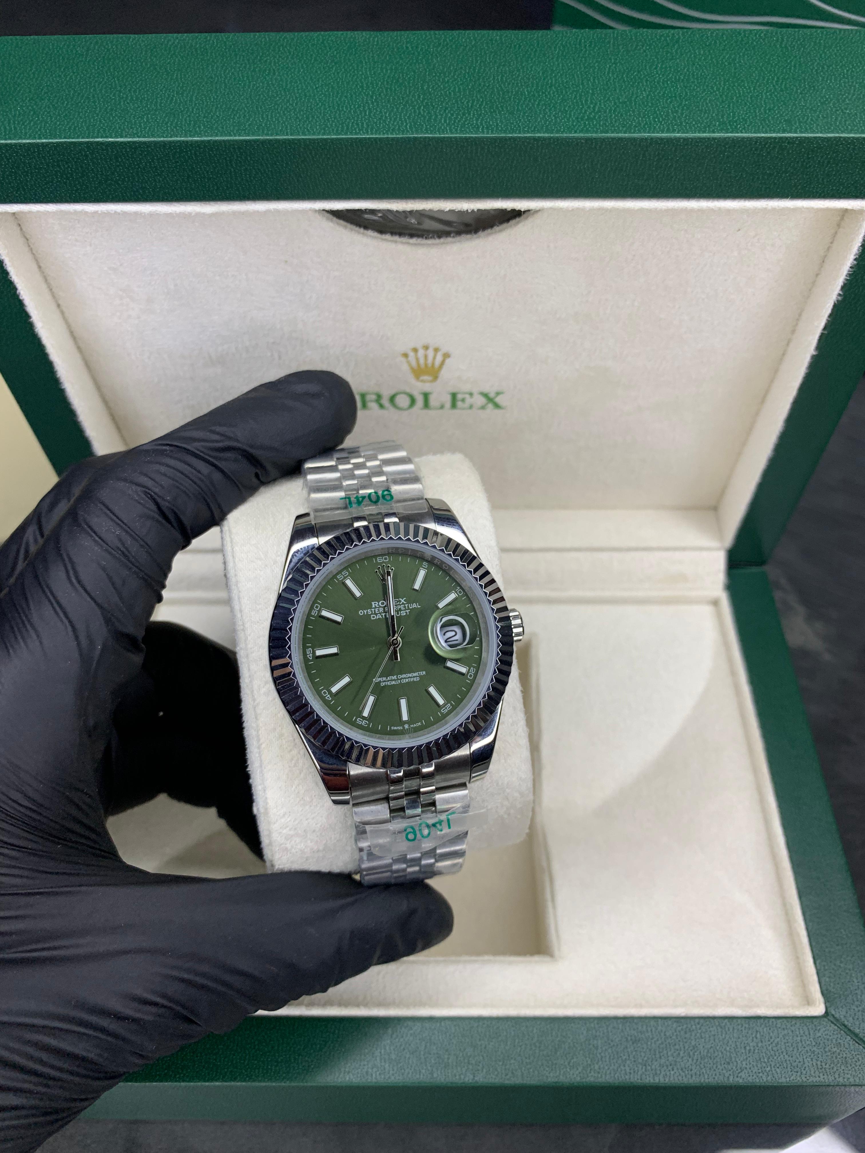 Rlx Datejust Olive Green Automatic
