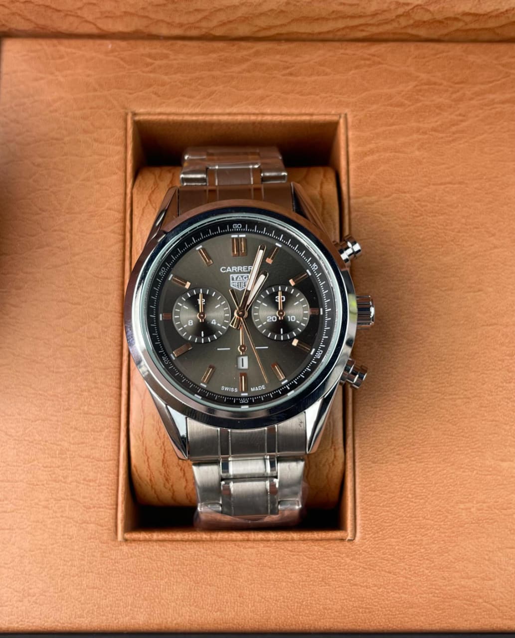 Calibre 5 Silver Chain Black Dial
