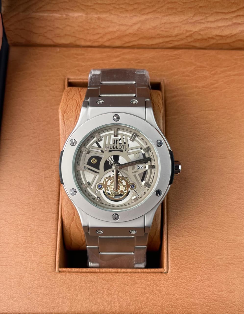 Hublot Skeleton Silver White