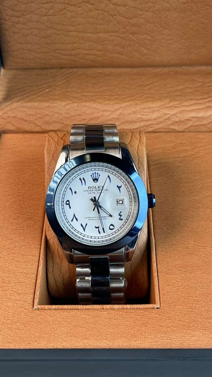 Rlx DateJust Two-Tone White Arabic Dial