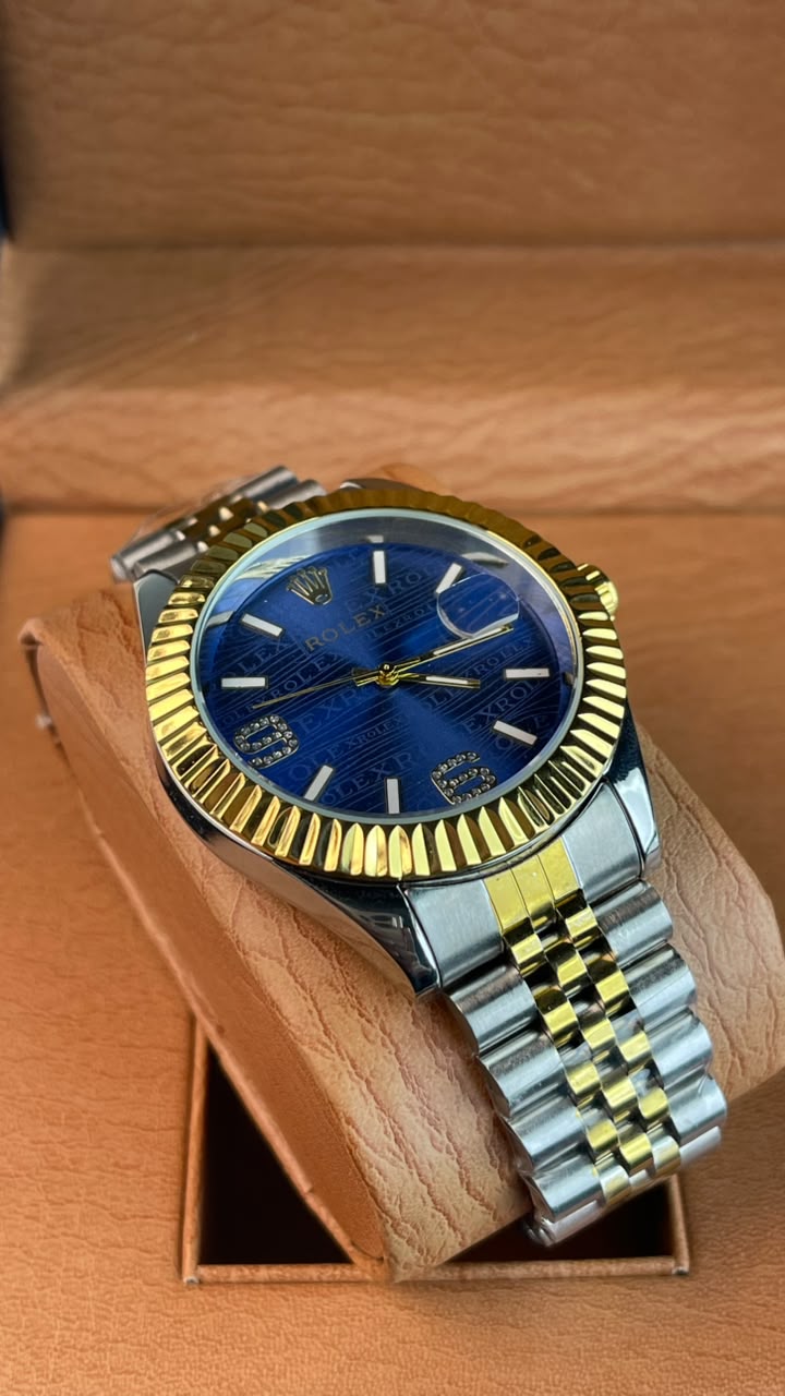Rlx DateJust Two-Tone Jubilee Blue Dial