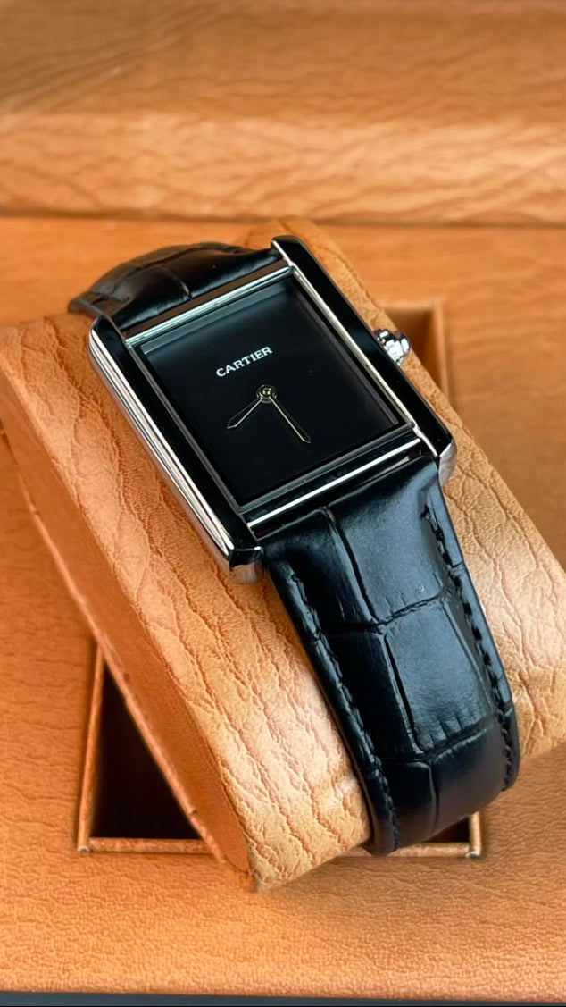 Cartier Tank Louis Silver Black