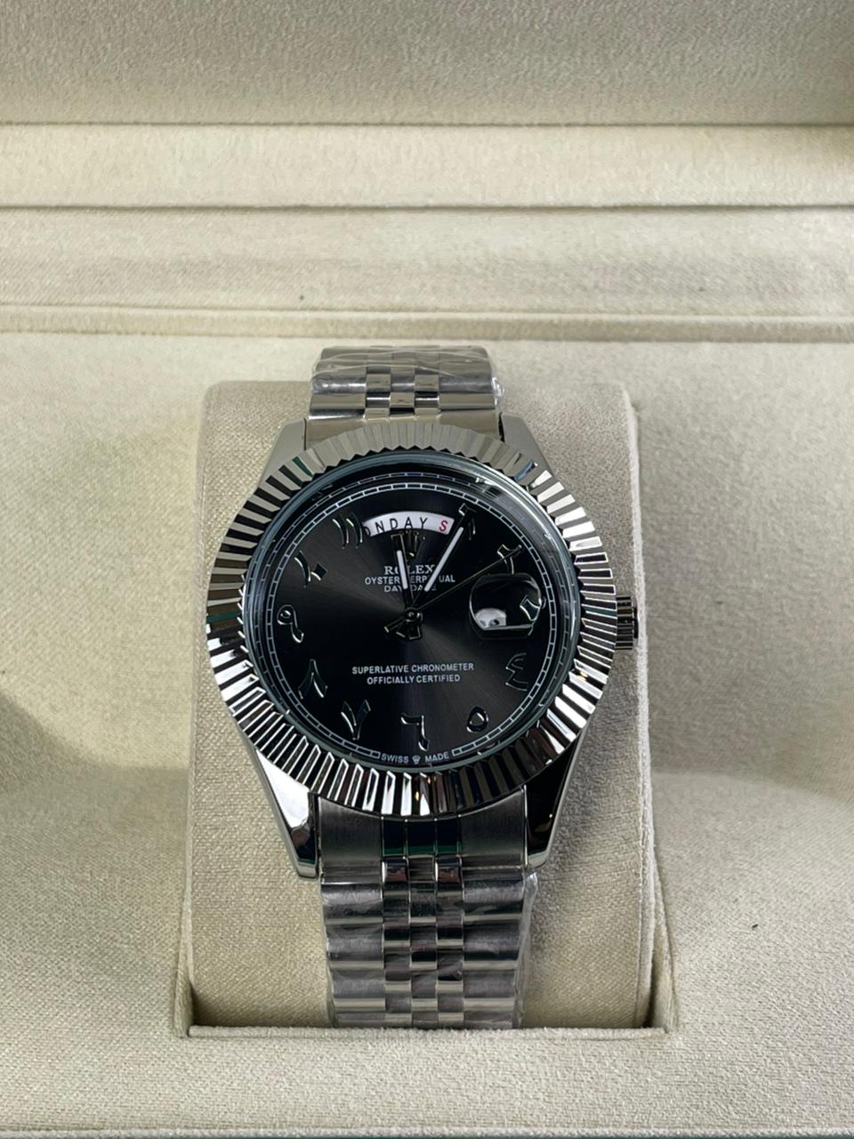 Rlx DayDate Arabic Black Dial