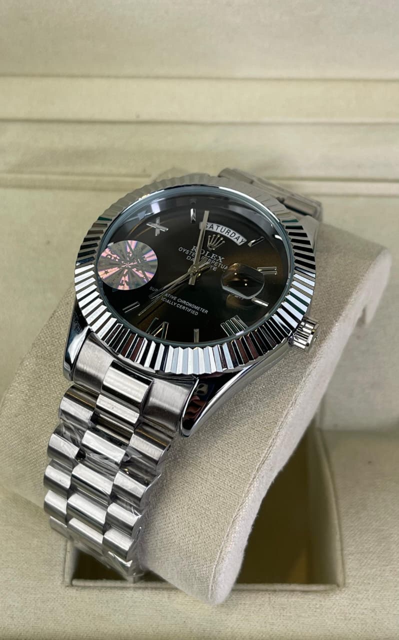 Rlx DayDate Roman Edition Silver Black