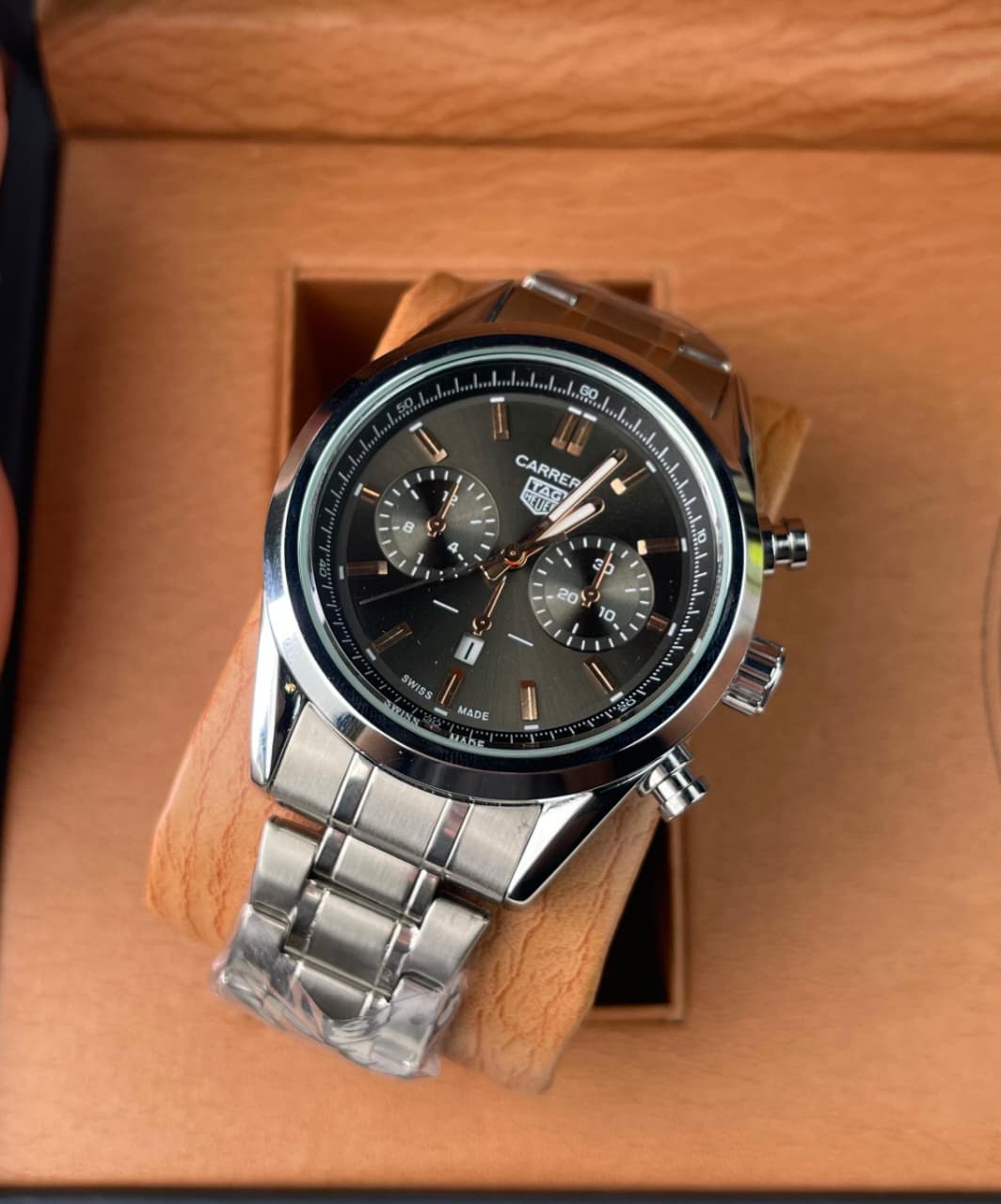 Calibre 5 Silver Chain Black Dial