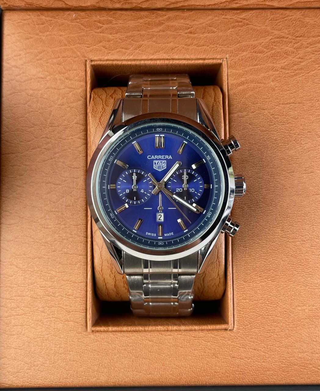 Calibre 5 Silver Chain Blue Dial