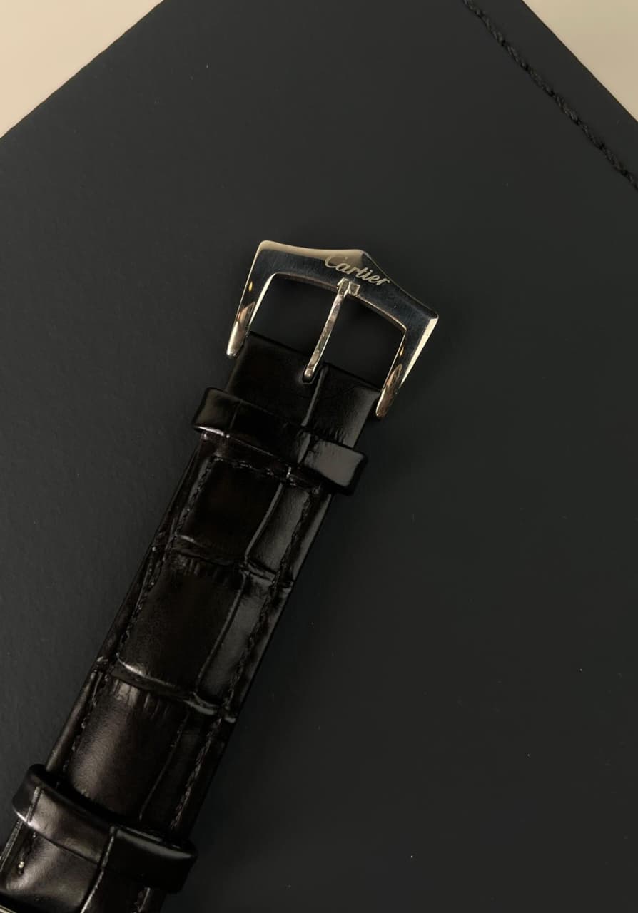 Cartier Tank Silver White And Black Strap