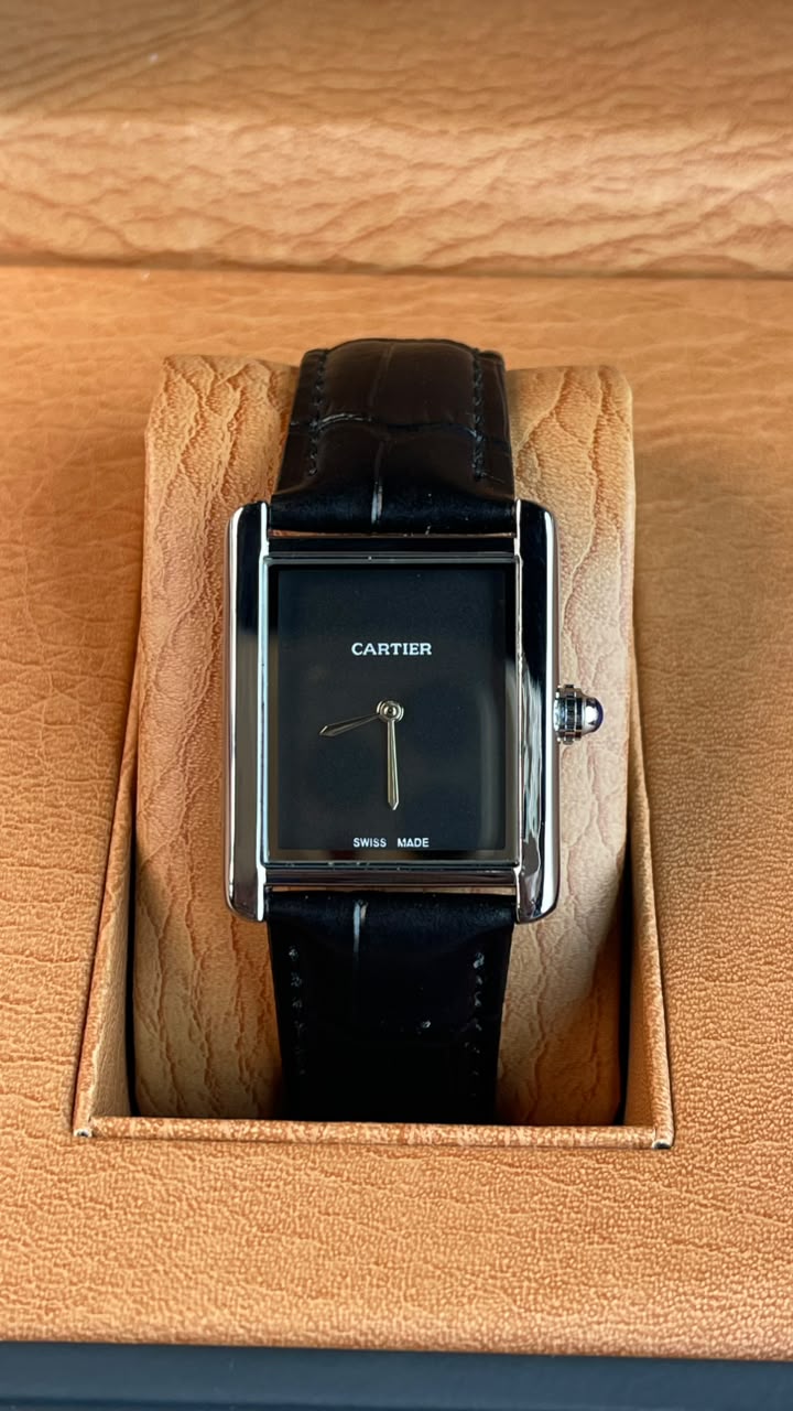 Cartier Tank Louis Silver Black