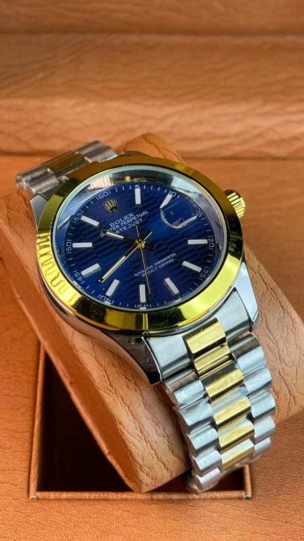 Rlx DateJust Two-Tone Blue Dial