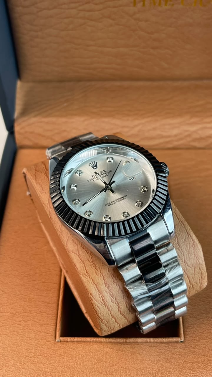 Rlx DateJust Two-Tone Black And White Dial