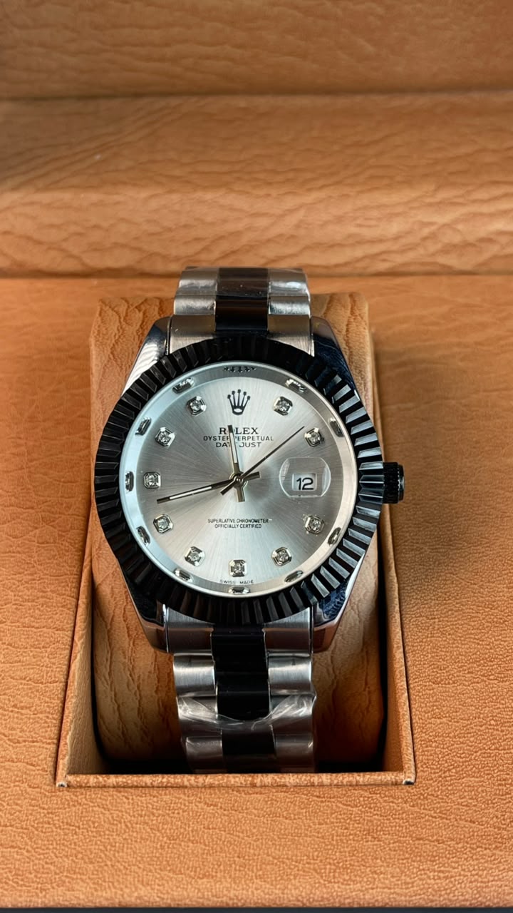 Rlx DateJust Two-Tone Black And White Dial