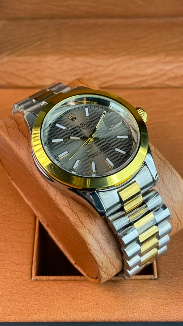 Rlx DateJust Two-Tone Silver Dial