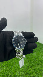 Bestwin Royal Blue Textured Dial Stainless Steel Men's Watch