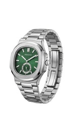 Maimashi Emerald Green – Stainless Steel Quartz Watch with Sub-Dial