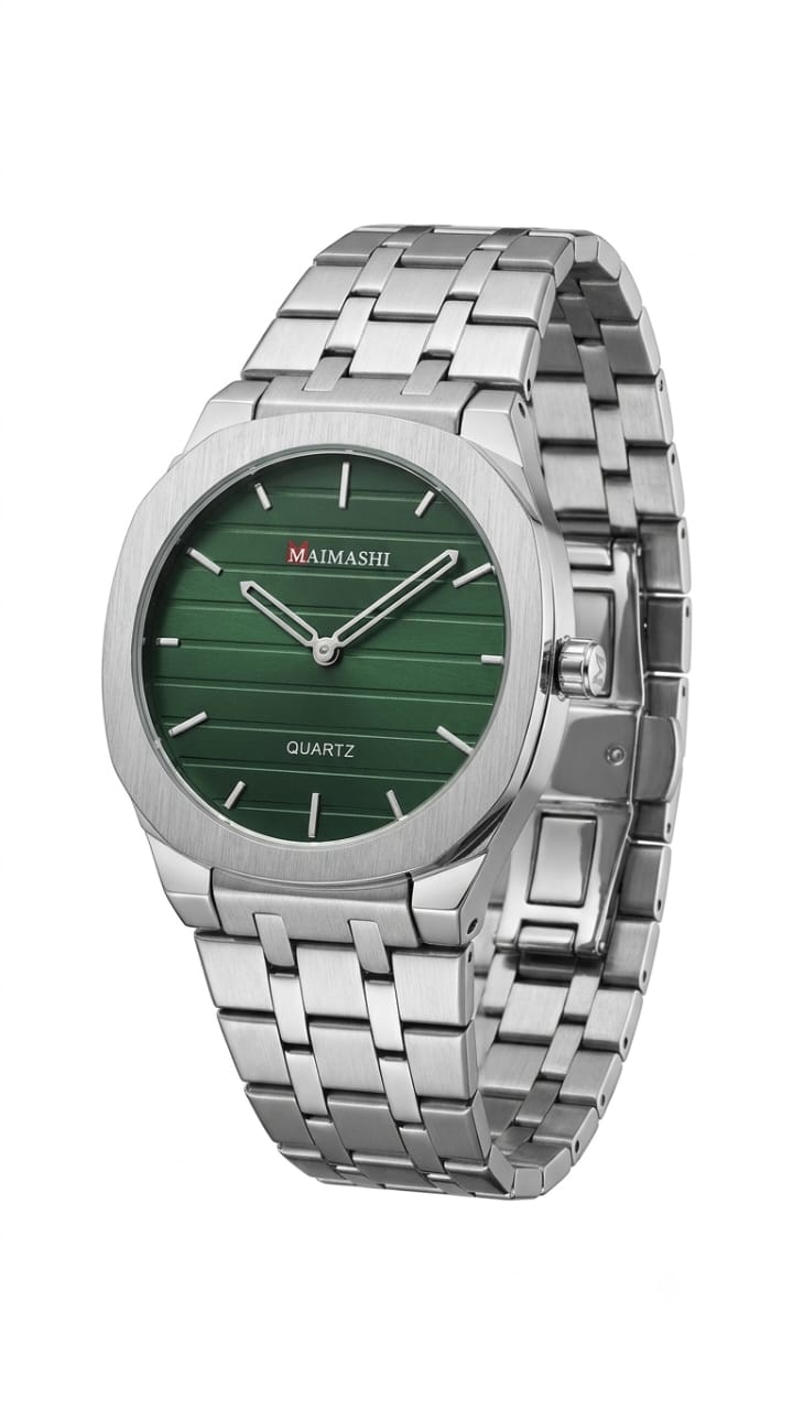 Maimashi Classic Emerald Green – Stainless Steel Quartz Watch