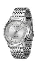 Kunur Silver Dial Stainless Steel Men's Watch