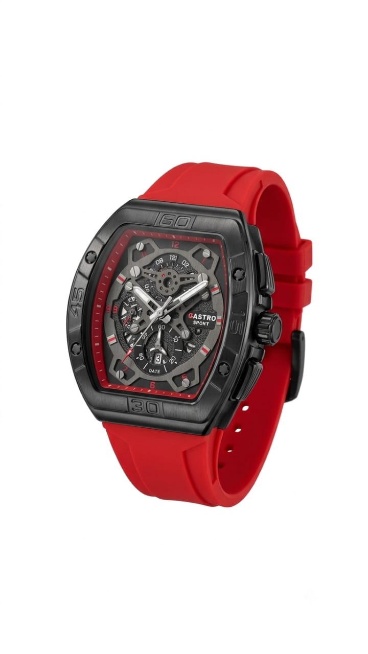 Gastro Sport Red &amp; Black Chronograph Style Men's Watch